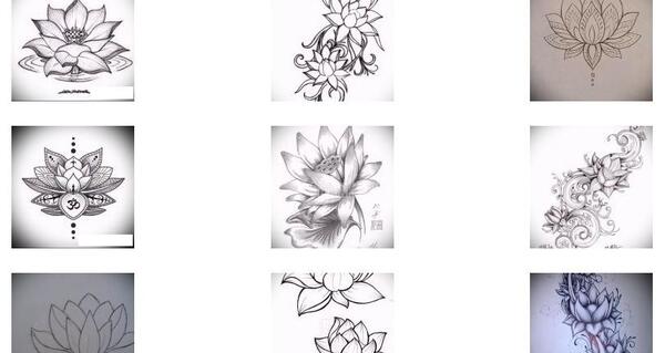عکس طرح تاتو گل زنبق