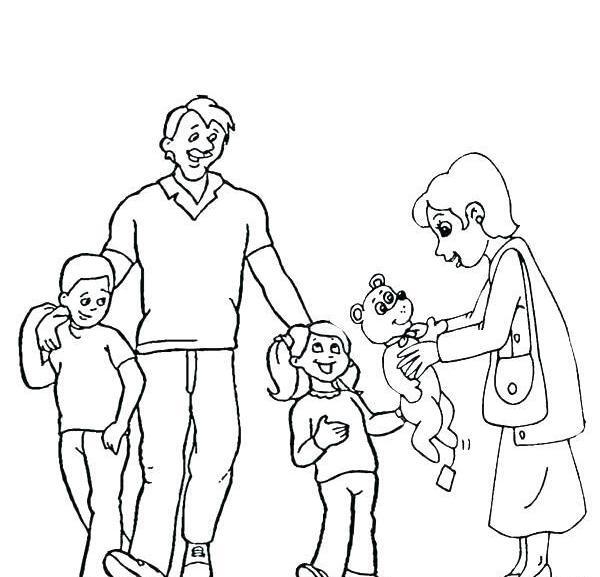 عکس نقاشی ساده خانواده