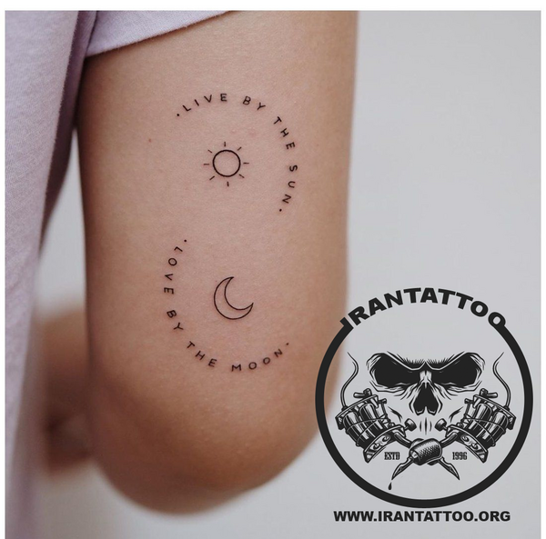 عکس تاتو مینیمال خورشید