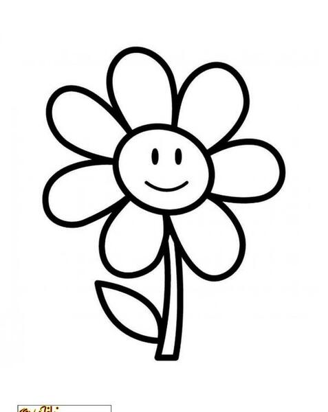 عکس نقاشی گل قشنگ ساده