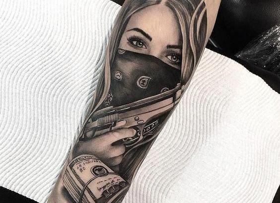 عکس تاتو روی دست رخ