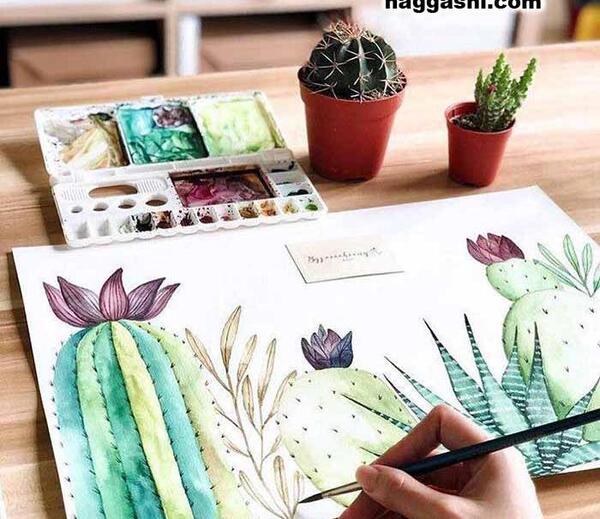 عکس نقاشی ساده و زیبا با آبرنگ