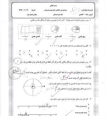 عکس قطر و شعاع دایره
