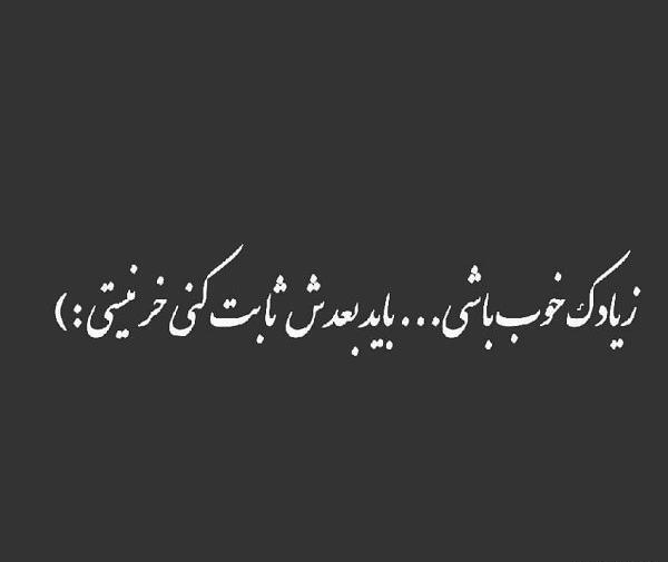 عکس نوشته دنیا بهم ثابت کرد