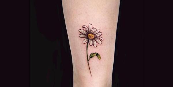 عکس طرح تاتو گل آفتابگردان