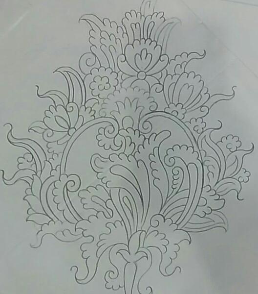 عکس نقاشی گل سنتی