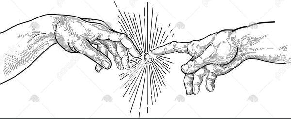 عکس تاتو دست آفرینش