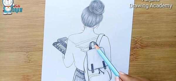 عکس نقاشی دختر طراحی