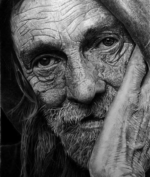 عکس نقاشی سیاه قلم صدف