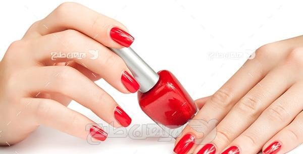 عکس ناخن ژلیش قرمز
