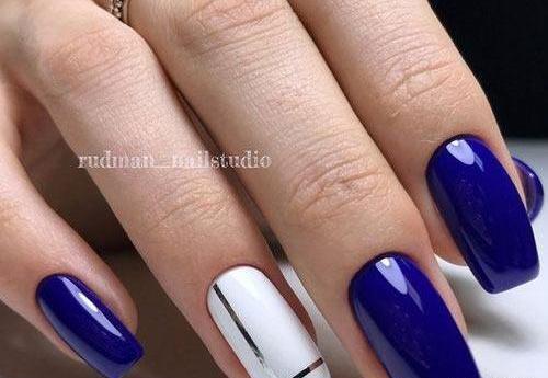 عکس طرح ناخن آبی