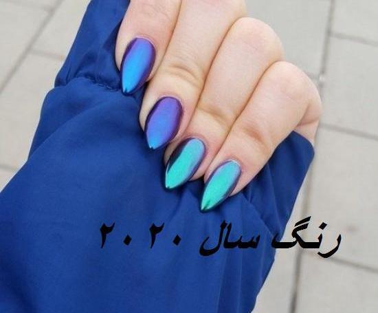 عکس طرح ناخن آبی