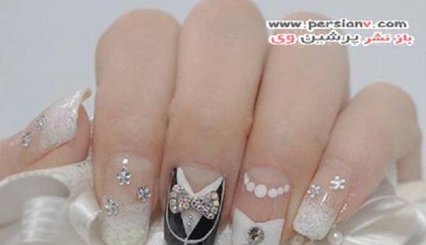 عکس مدل دیزاین ناخن عروس