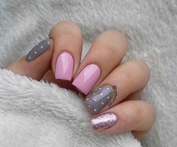 عکس مدل ناخن کوتاه صورتی