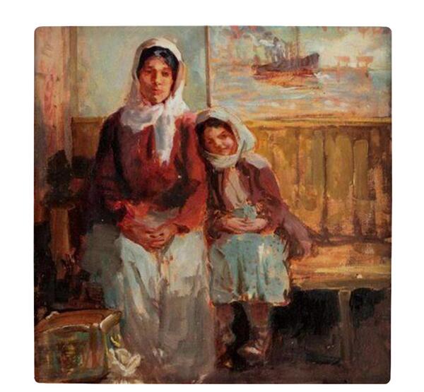 عکس نقاشی دختر و مادر