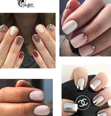 عکس طرح ناخن کوتاه