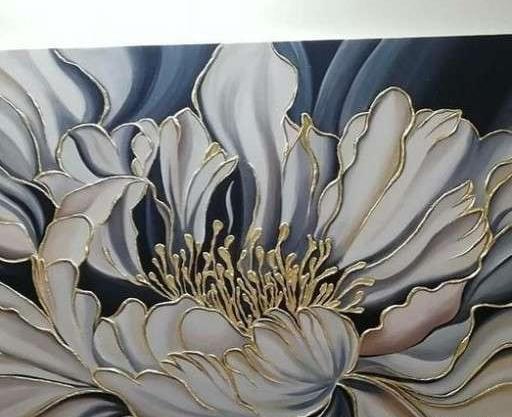 عکس نقاشی گل طوسی
