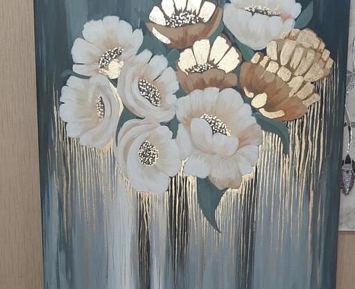 عکس نقاشی گل طوسی