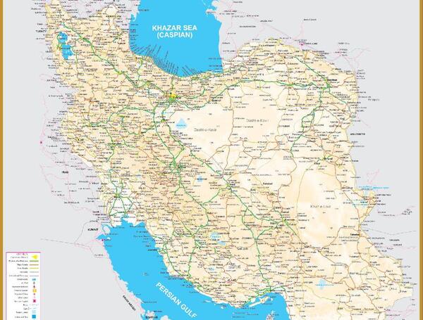 عکس نقشه ایران به انگلیسی