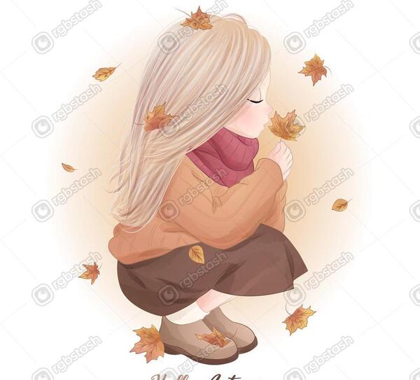 عکس نقاشی دختر نشسته