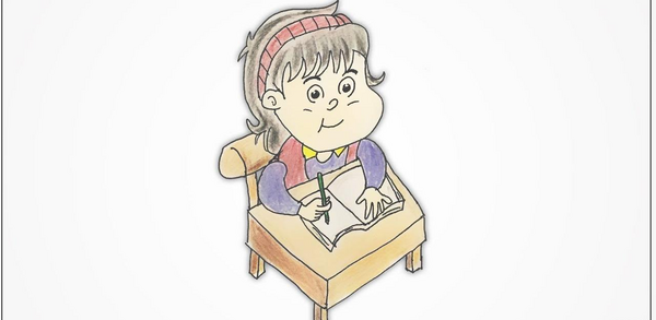 عکس نقاشی دختر نشسته