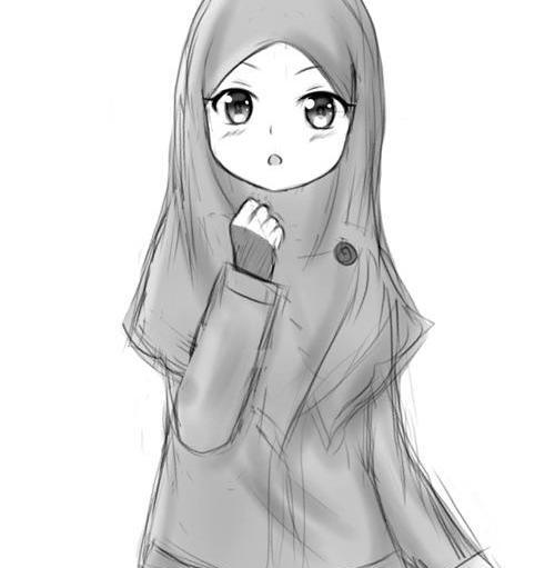 عکس نقاشی دختر حجاب