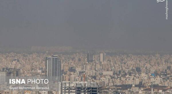 عکس از آلودگی هوای مشهد