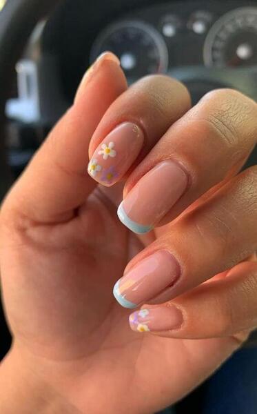 عکس مدل ژلیش ناخن کوتاه تابستانی