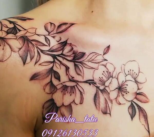 عکس طرح گل برای تاتو