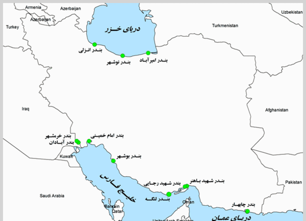 عکس نقشه ایران دریای خزر