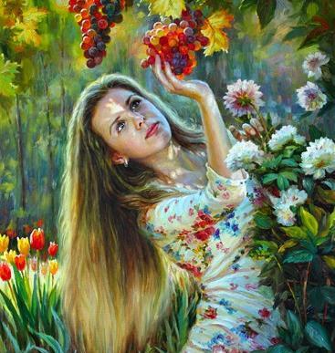 عکس نقاشی دختر طبیعی