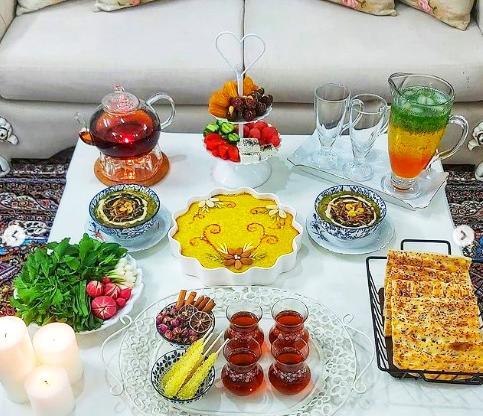 عکس سفره افطاری مجلسی