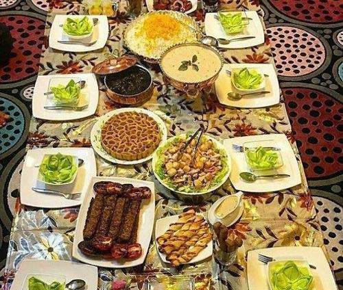 عکس سفره افطاری مجلسی