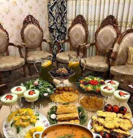 عکس سفره افطاری مجلسی