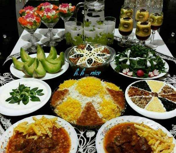 عکس سفره افطاری مجلسی