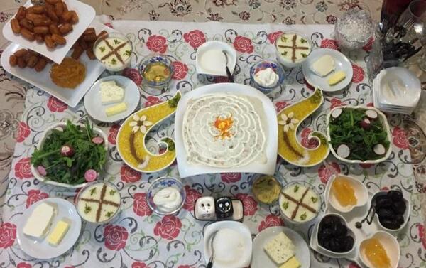 عکس سفره افطاری مجلسی
