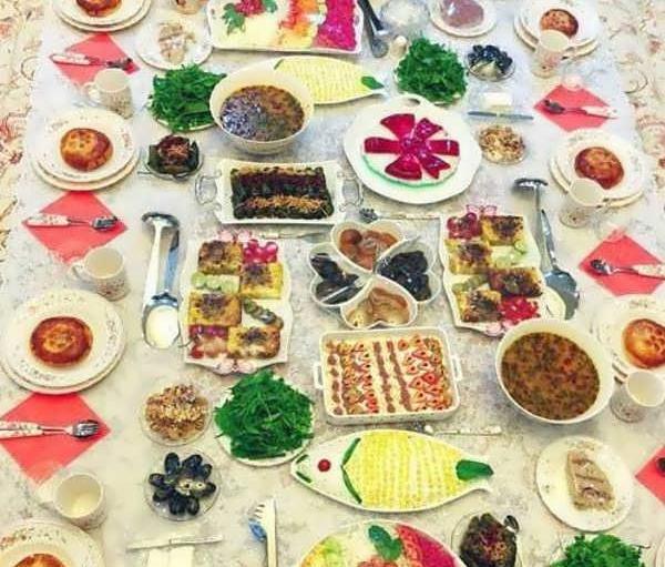 عکس سفره افطاری مجلسی