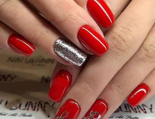 عکس مدل لاک ناخن ساده قرمز