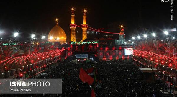 عکس بین الحرمین در شب