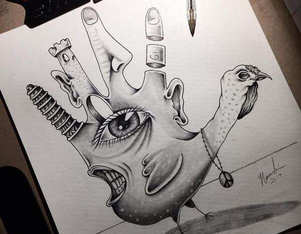 عکس نقاشی یک ذهن زیبا