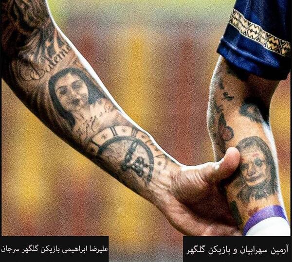 عکس تتوی دست روزبه چشمی