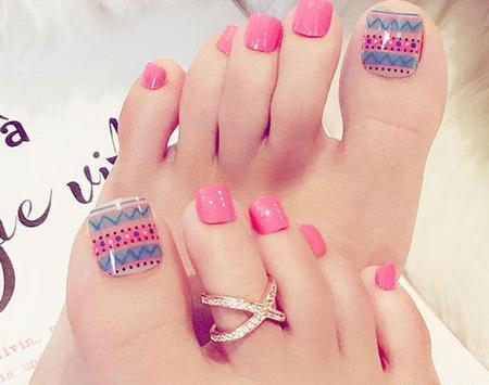 عکس مدل لاک زدن ناخن پا
