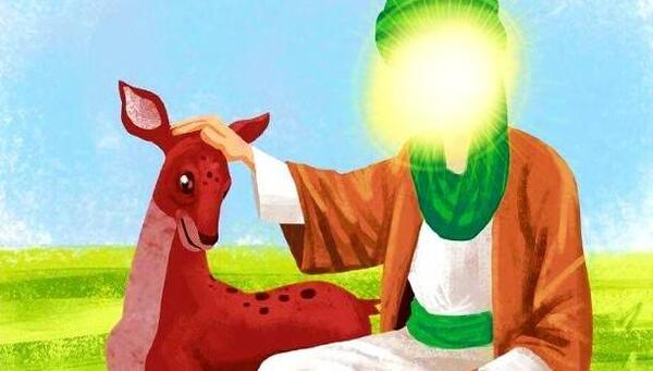 عکس نقاشی زیبا در مورد ضامن آهو