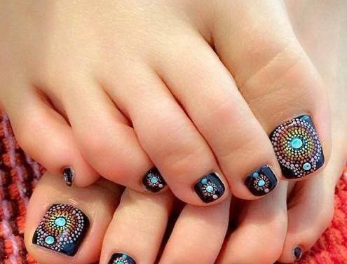 عکس طرح ناخن پا