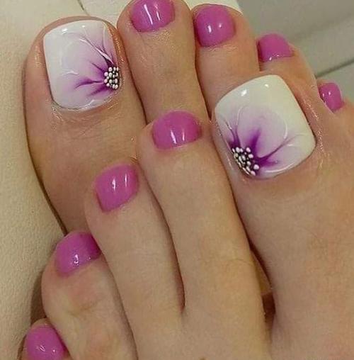 عکس طرح ناخن پا