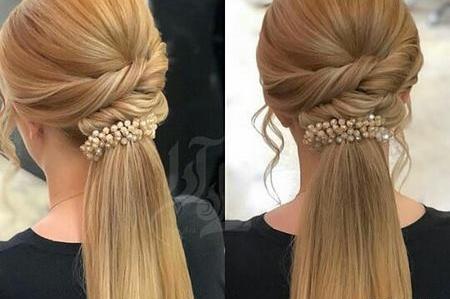 عکس شینیون موی صاف