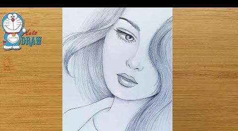 عکس نقاشی ساده و زیبا از چهره