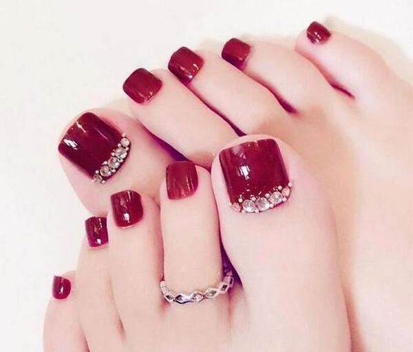 عکس مدل ژلیش ناخن پا دخترانه