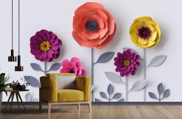 عکس نقاشی گلهای آسان
