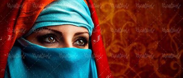 عکس دختر چادری با روبند